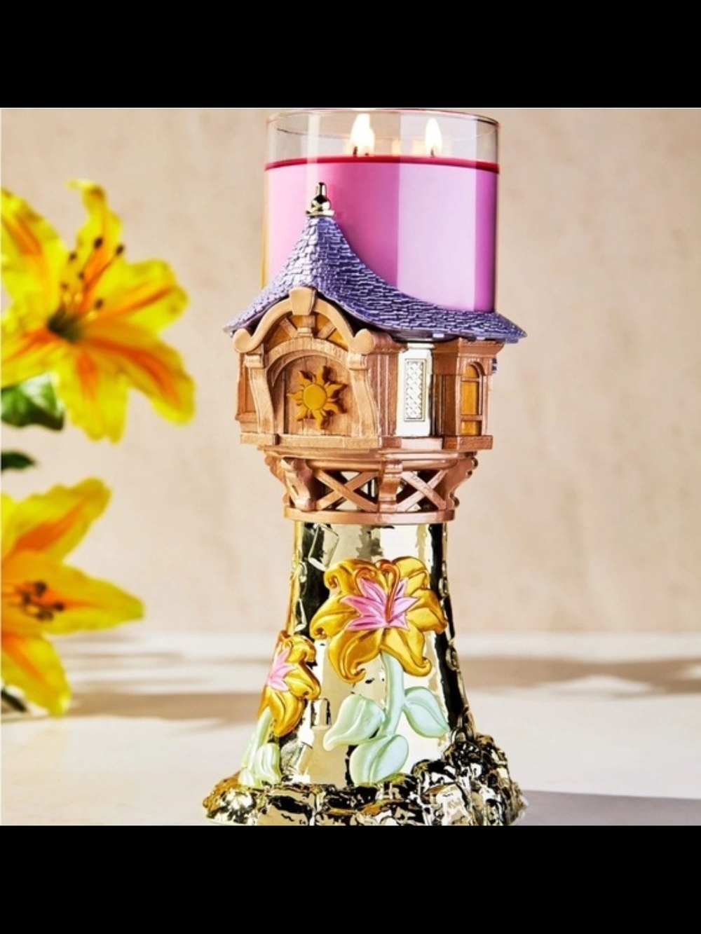 Bath And Body Works Limited Edition Rapunzel Candle Holder. Candle Not Included